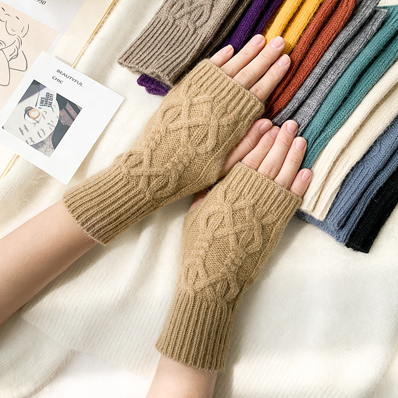 2 pairs/Set Winter Warm Knitted Gloves