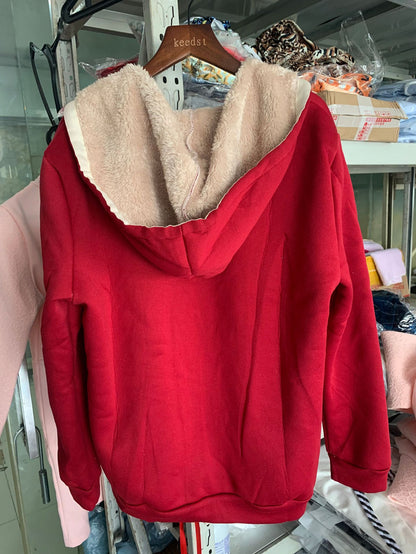 Plus Sizes Winter Women Hoodies Zipper Overcoat