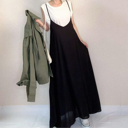 Casual Women Summer Straps Suspenders Skirt-STYLEGOING