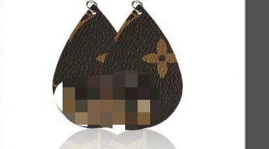 Water Drop Designed Leopare Print Earrings for Women