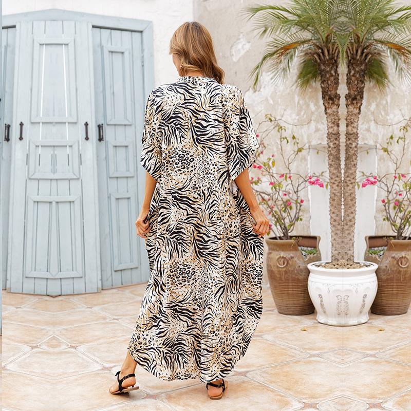 Women Summer Beach Loose Holiday Dresses-STYLEGOING