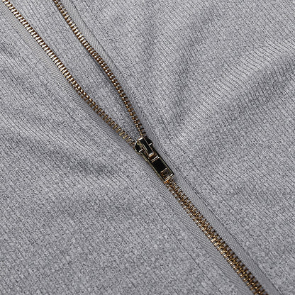 Sexy Zipper Women Fall Short Tops