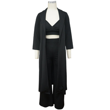 Sexy Top & Wide Legs Pants 3pcs Sets for Women