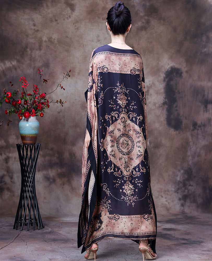 Vintage Print Summer Irregular Long Romper Dresses