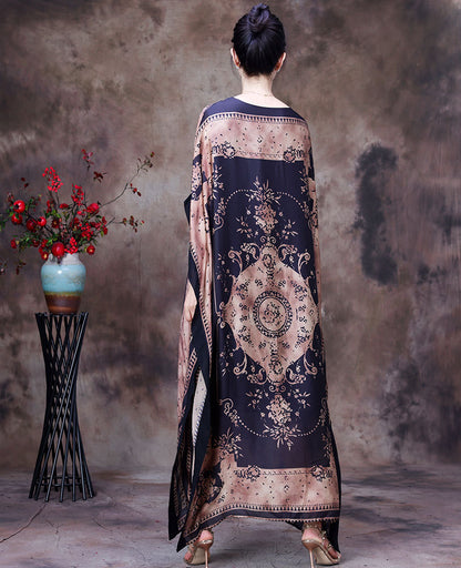 Vintage Print Summer Irregular Long Romper Dresses
