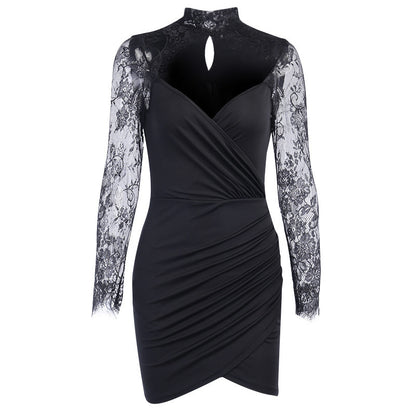 Black Sexy Lace Hot Mini Dresses
