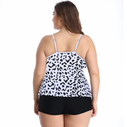 Ruffled Floral Print Plus Size Swimsuits-STYLEGOING