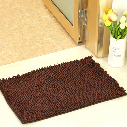 Shaggy Chenille Door Mat Non Slip Bath Mat Easy Care Microfibre Bobble Bath Mat