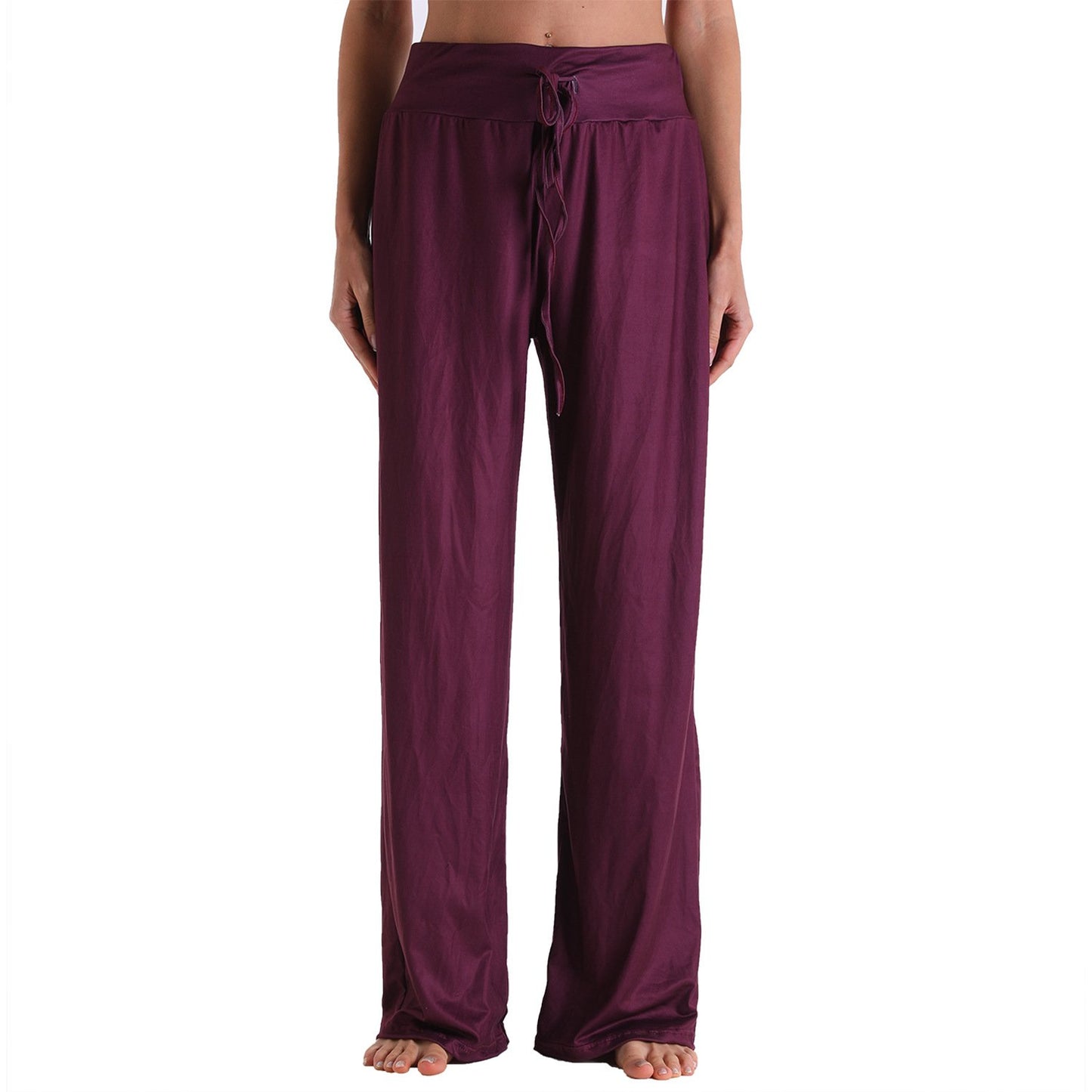 Casual Bandage Solid Loose Homewear Pajamas Pants