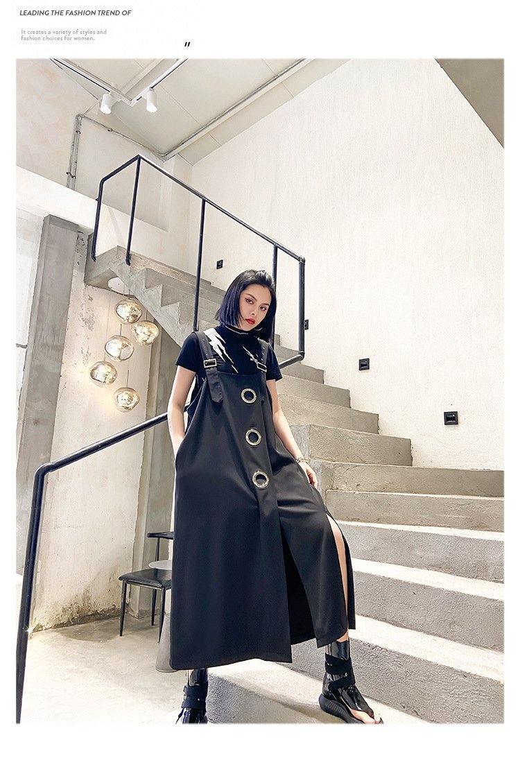 Women Summer Plus Sizes Loose Suspenders Skirt-STYLEGOING