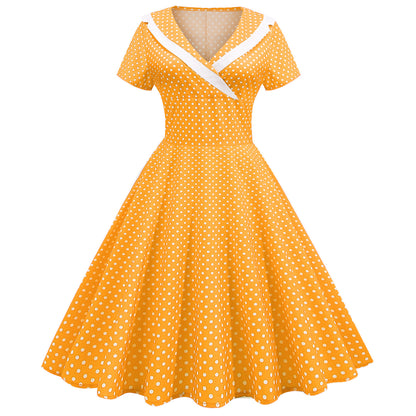 Vintage Polk Dot Women Dresses