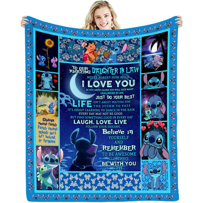 Cartoon Design Fleece Throw Blankets for Christmas