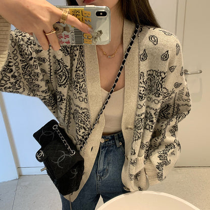 Vintage Women Knitted Cardigan Overcoats