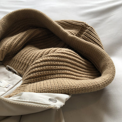 Winter Warm Short Cotton Coats with Knitting Hats