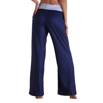 Casual Bandage Solid Loose Homewear Pajamas Pants