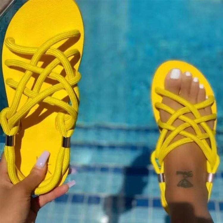 Summer Plus Sizes Flat-bottomed Beach Beach Sandals-STYLEGOING