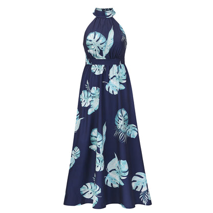 Sexy Halter Summer Long Holiday Beach Dresses