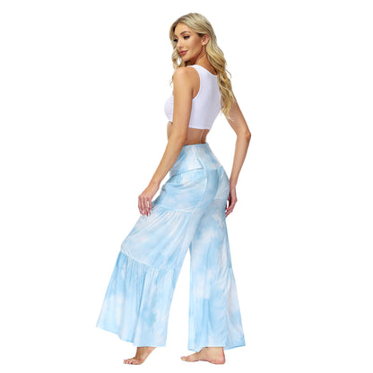 Casual Dyed Trumpet Pants for Women