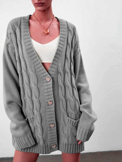 Casual Loose Knitting Women Fall Cardigan Overcot-STYLEGOING