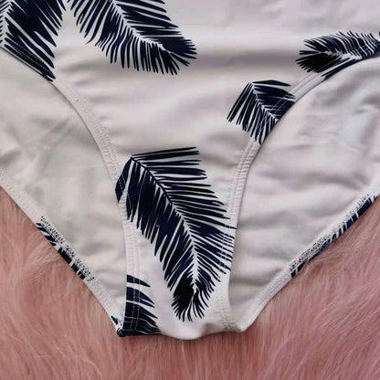 Women High Waist Off The Shoulder Plus Sizes Swimsuits