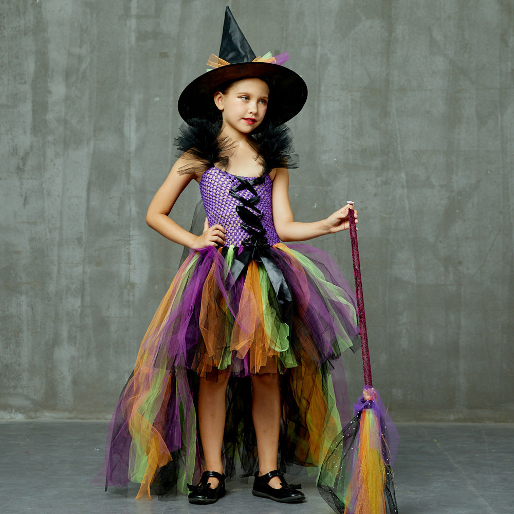 Halloween Tulle Witch Ball Dresses Cosplay
