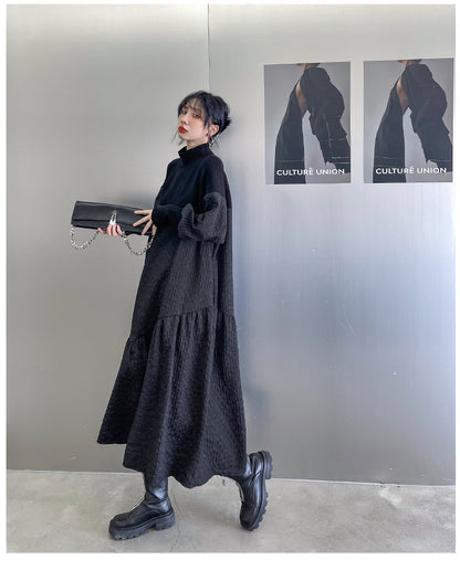 Classy Stand Collar Cozy Long A Line Dresses