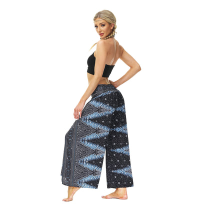 Casual Floral Print Women Yoga Loose Pants