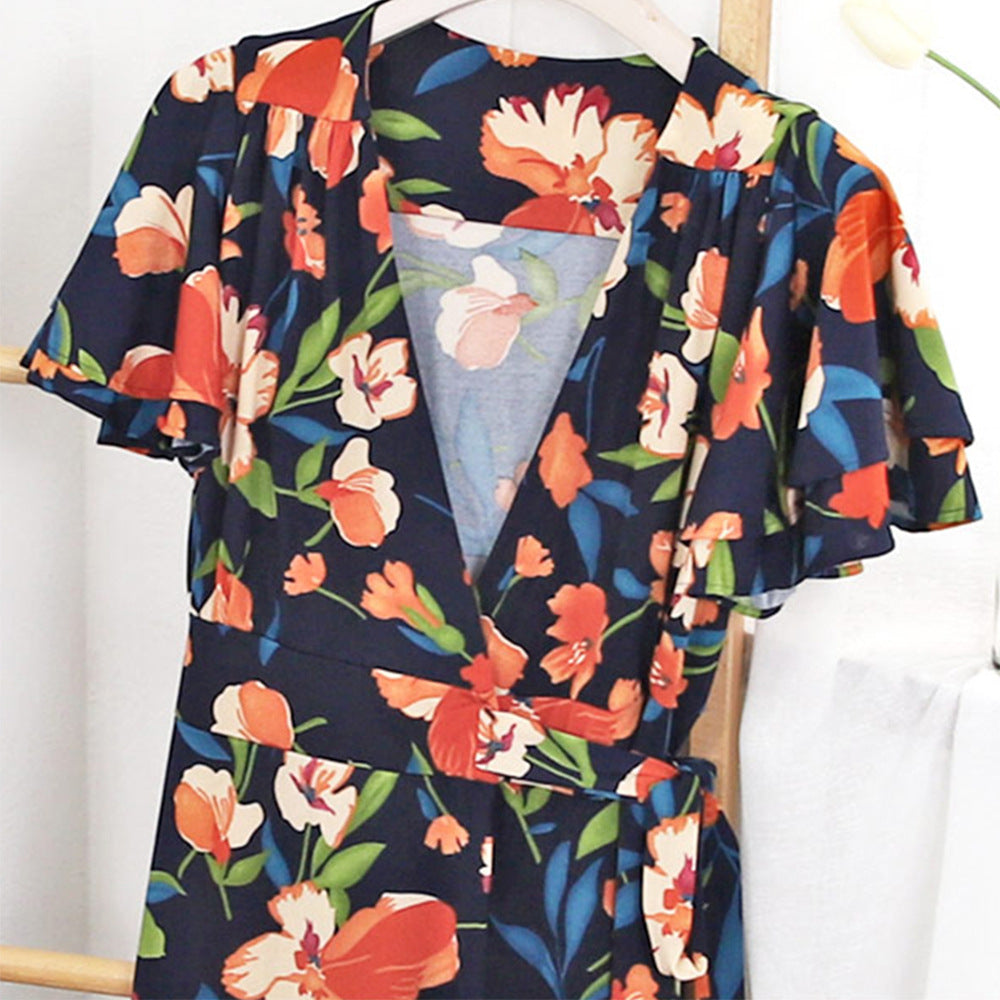 Summer Ruffled Flower Women Dresses