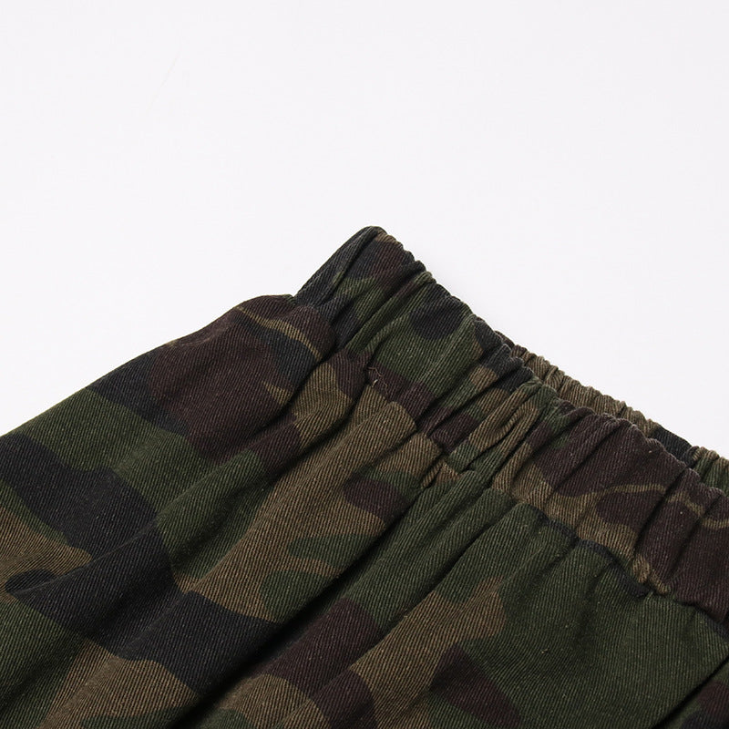 Designed Camouflage Irregular Fall Skirts for Women