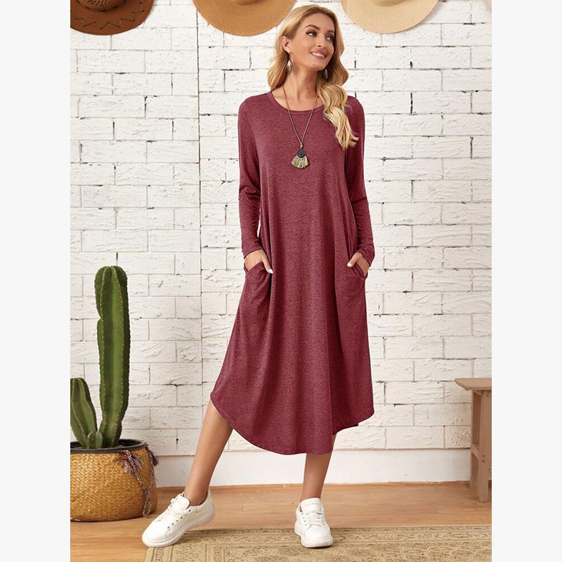 Casual Long Sleeves Midi Dresses for Women