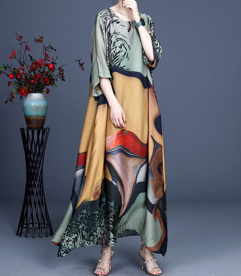 Luxrury Tencel Irregular Long Dresses