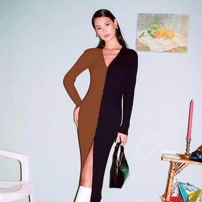 Sexy Knitting Women Fall Long Dresses--Free Shipping at meselling99