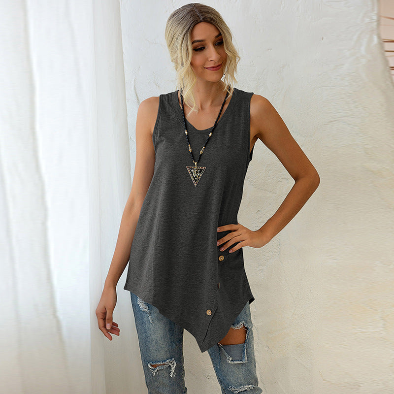 Sexy Sleeveless Irregular Tank Tops for Women