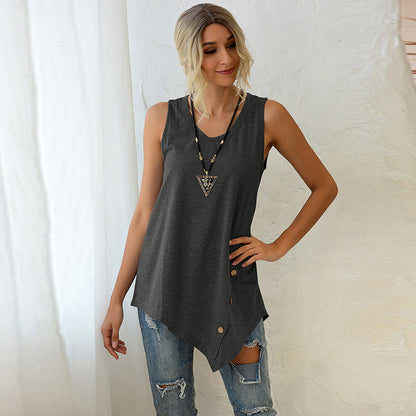 Sexy Sleeveless Irregular Tank Tops for Women