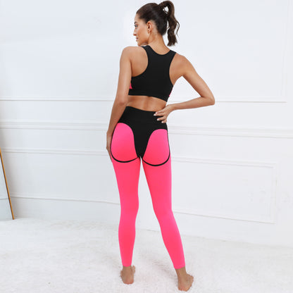Sexy Halter High Waist Two Pieces Yoga Sets for Women