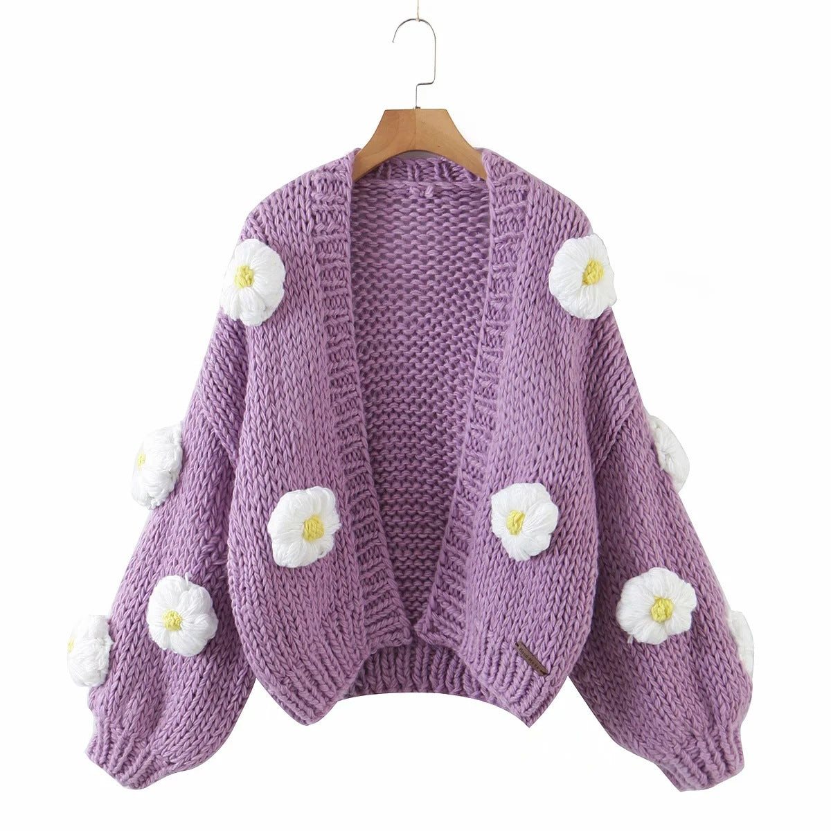 Lovely Handmade 3D Design High Waist Short Sweaters