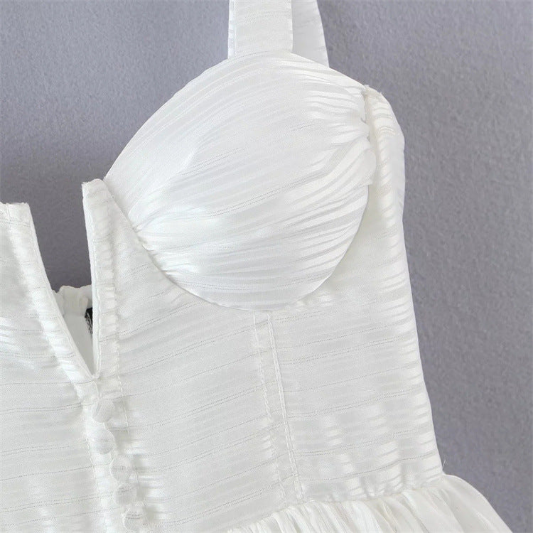 Sweety Summer Cake Style Backless Mini Dresses