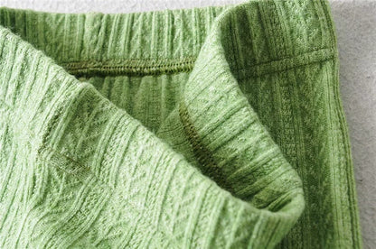 Sexy Designed Knitting Tops and High Waist Trumpet Pants