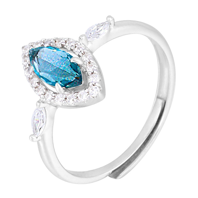 Fashion Colorful Sterling Silver Rings for Women