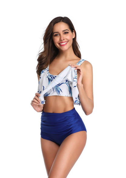 Ruffuled High Waist Conserved Bikini-STYLEGOING