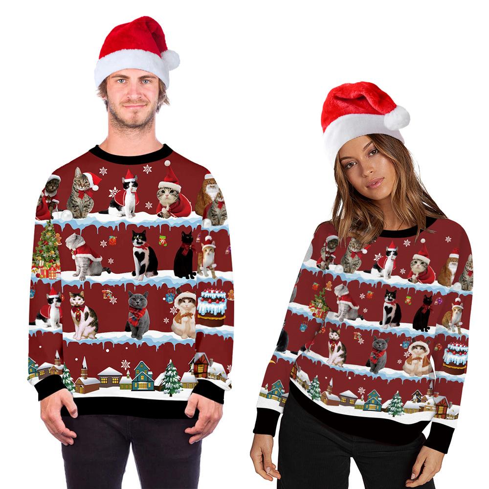 Christmas Cat His-and-hers Hoodies Sweaters