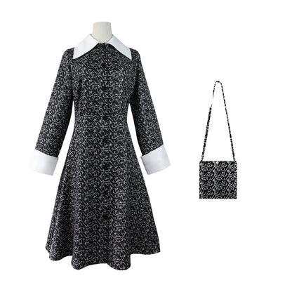 1991 The Addams Family Wednesday Addams Cosplay Costume