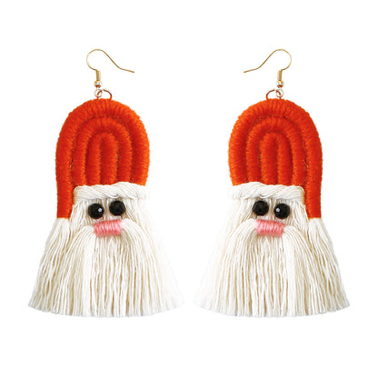 Christmas Design Boho Woven Tassel Earrings