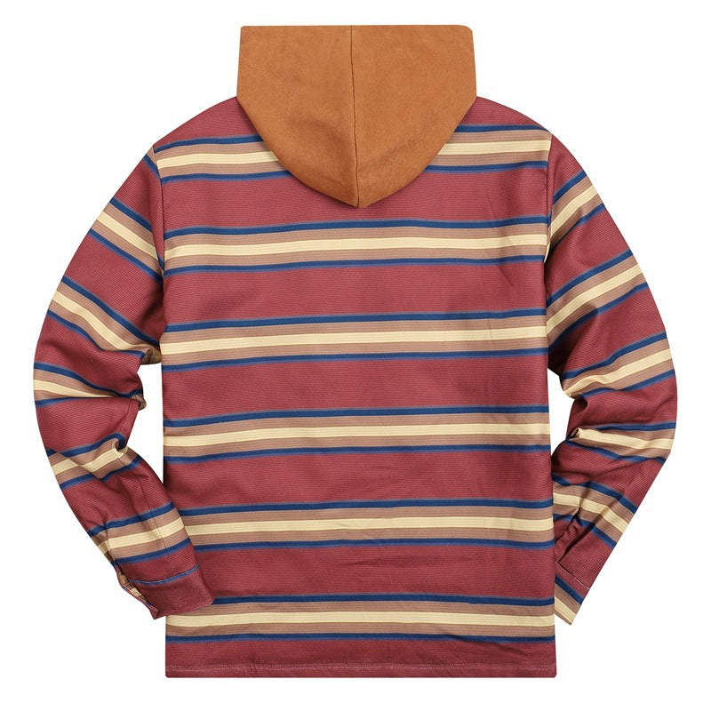 Plaid Winter Hoodies Jacket Outerwear for Men