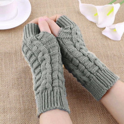2 Pairs/Set  Winter Knitted Gloves Keep Warm for Women