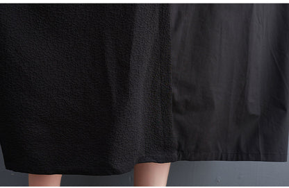 Summer Black Shirts Long Dresses