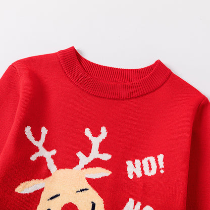 Merry Christmas Knitting Kids Sweaters