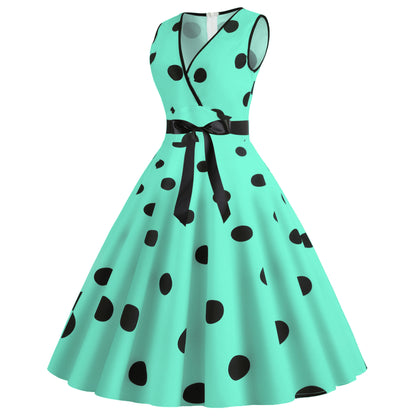 Summer Sleeveless Polka Dot Dresses