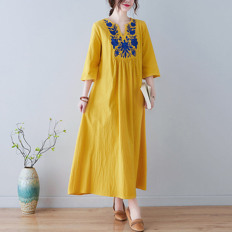 Bohemian Linen Summer Long Dresses