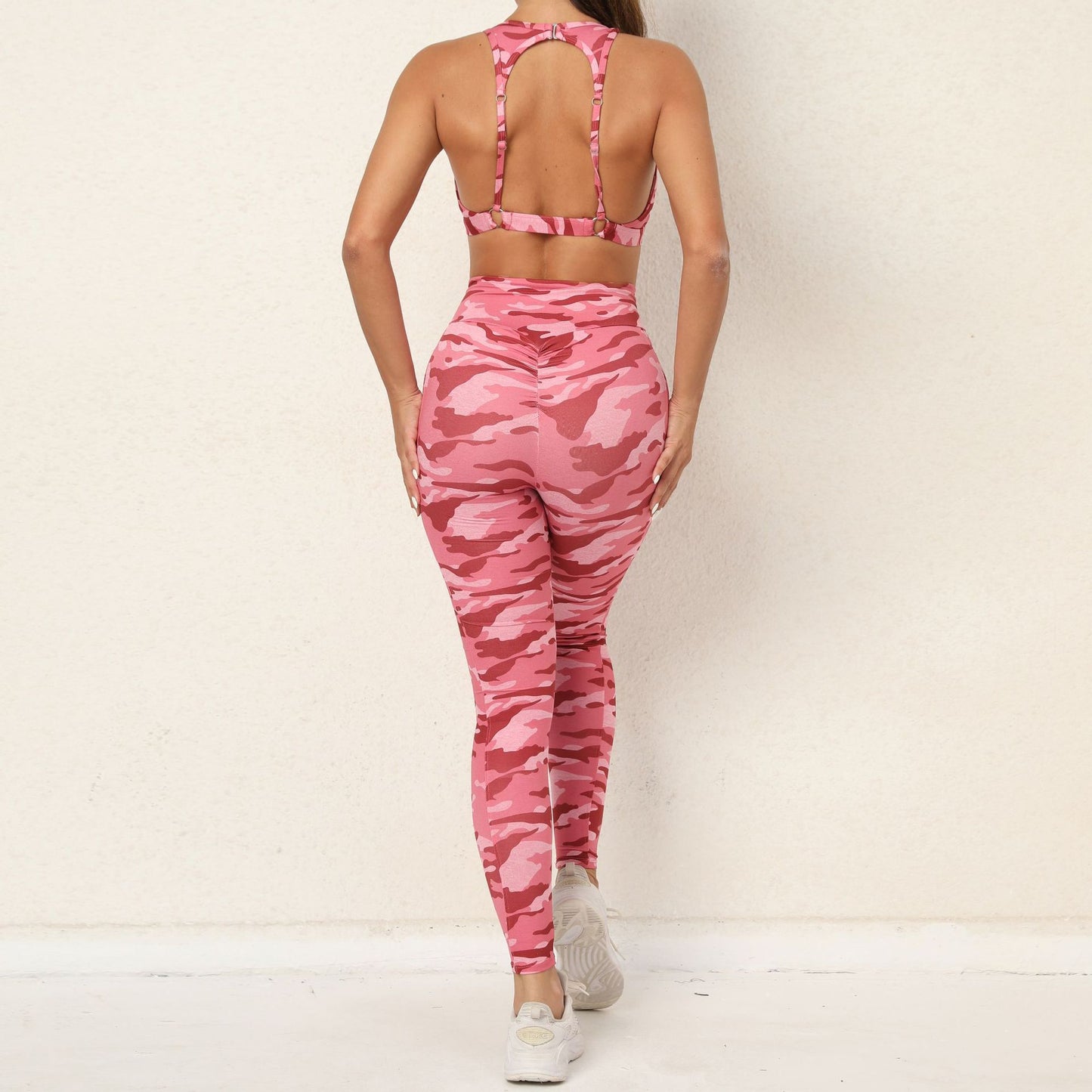 Sexy Crossed Backless Two Pieces Sport Suits